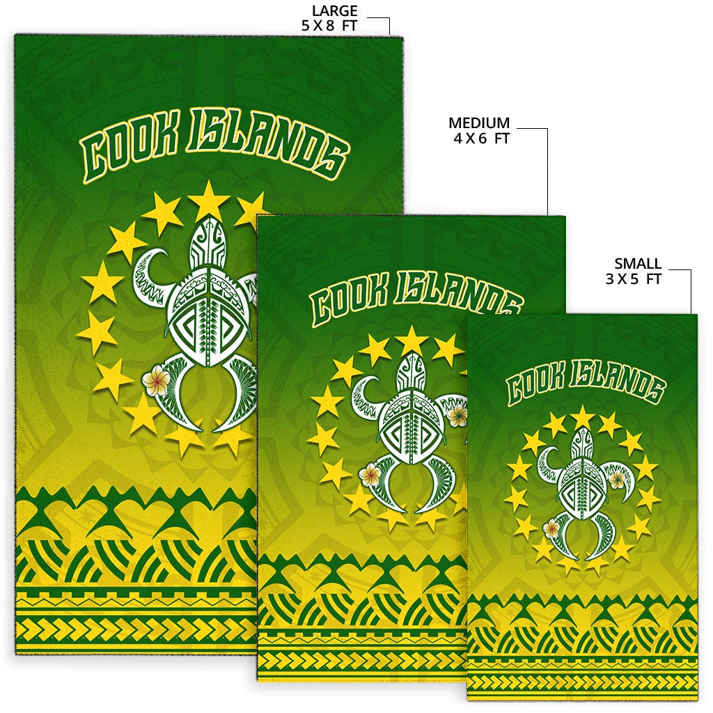 Cook Islands Turtle With Tribal Area Rug LT12 - Wonder Print Shop