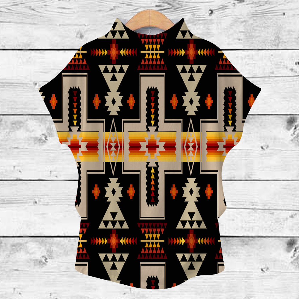 Tribe Design Native American Turtleneck T Shirt LT10 - Wonder Print Shop