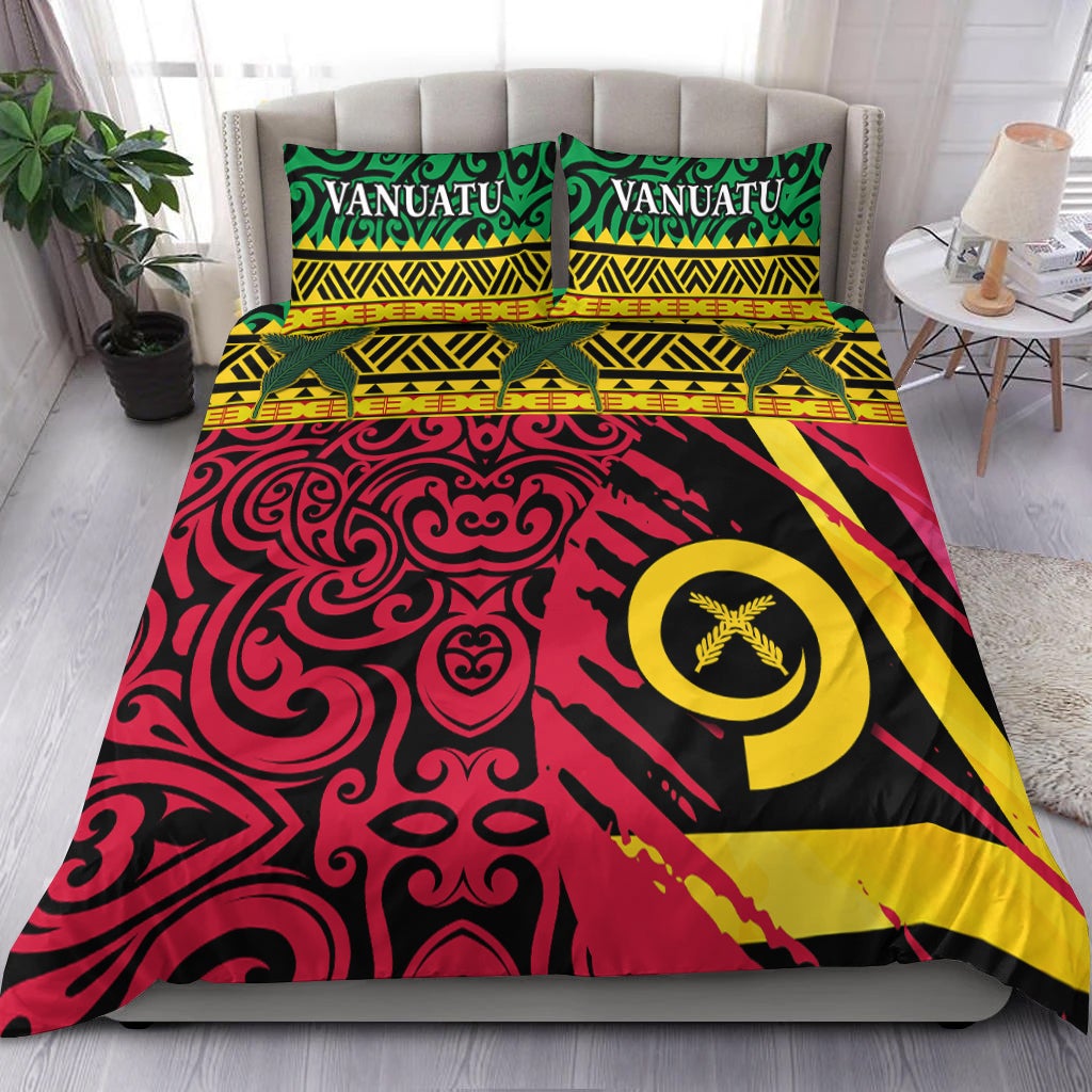 Vanuatu Dreamy Bedding Set Flag and Pattern LT13 - Wonder Print Shop