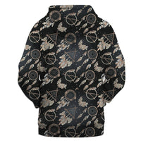 Pattern Black Dreamcatcher Native American All Over Hoodie LT10 - Wonder Print Shop