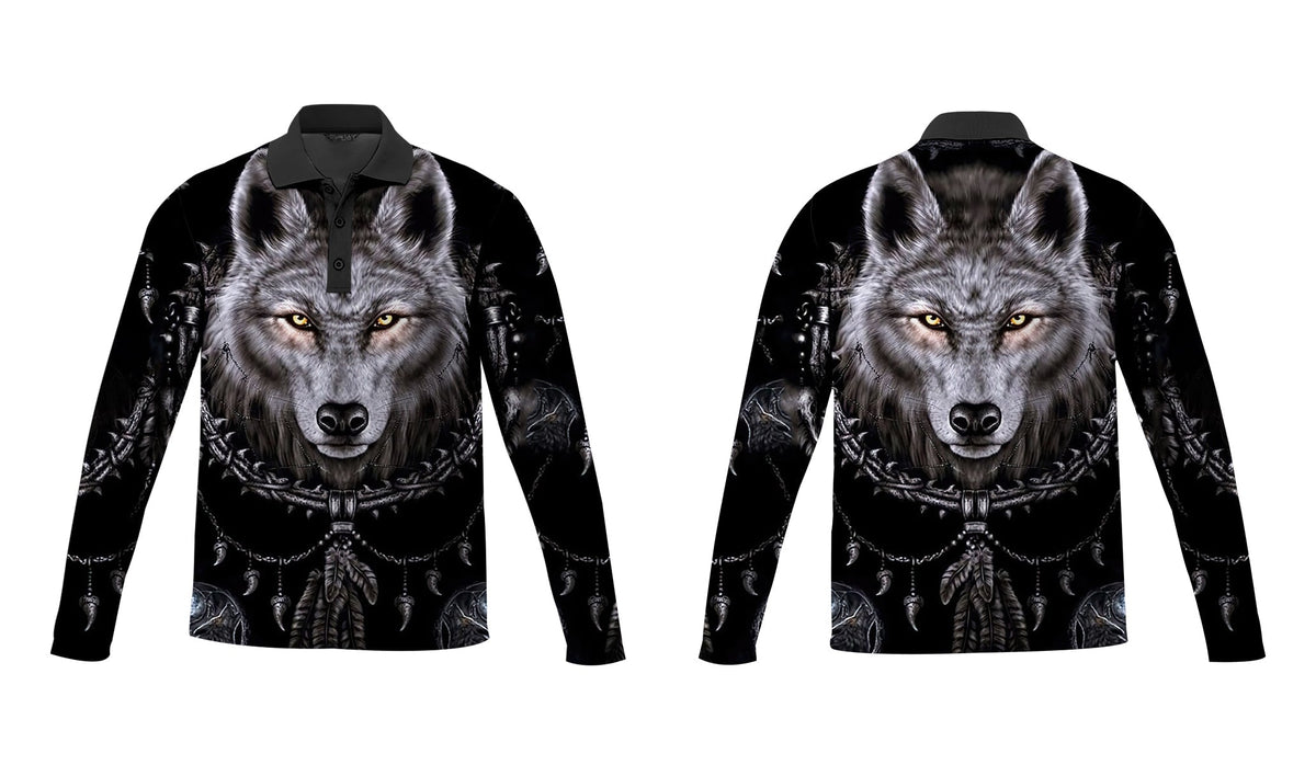 wolf-native-native-american-polo-long-sleeve