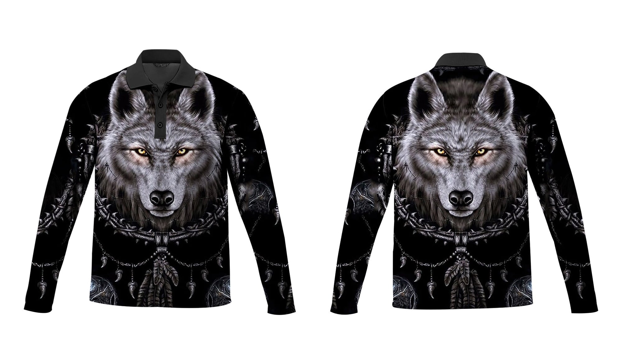 wolf-native-native-american-polo-long-sleeve
