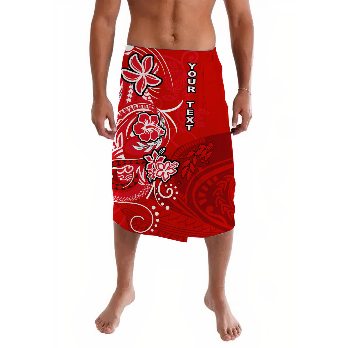 Custom Personalised Polynesian Lavalava Be Unique Red LT13 - Wonder Print Shop