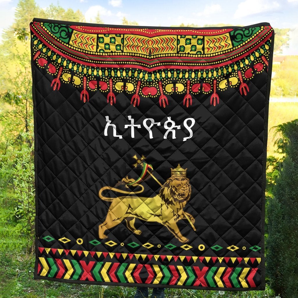 Ethiopia Premium Quilt Lion LT13 - Wonder Print Shop