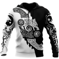 Viking Clothing Viking Hati and Skoll 3D Hoodie RLT12 - Wonder Print Shop