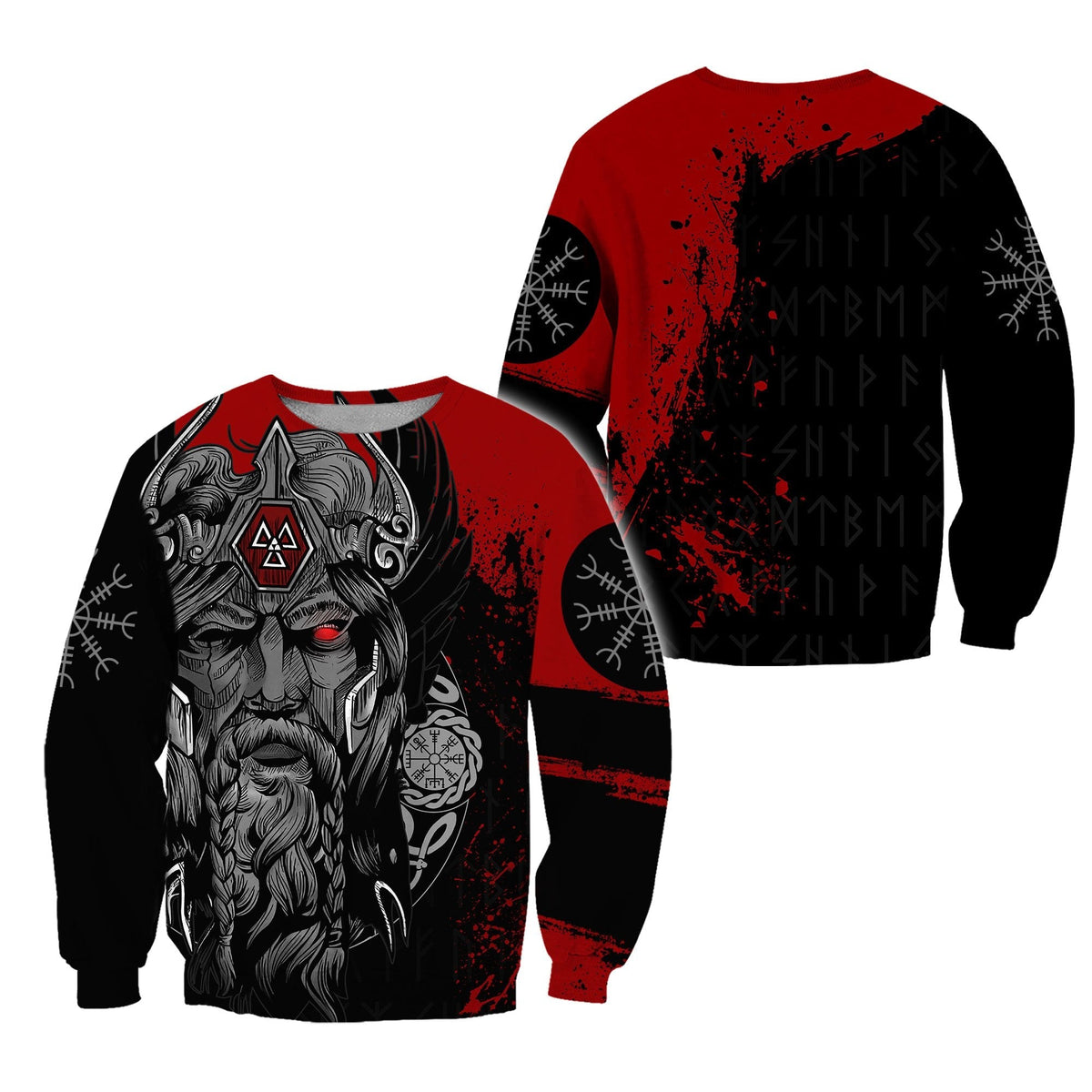 Viking Clothing Viking Odin 3D All Over Printed Sweatshirt RLT12 - Wonder Print Shop