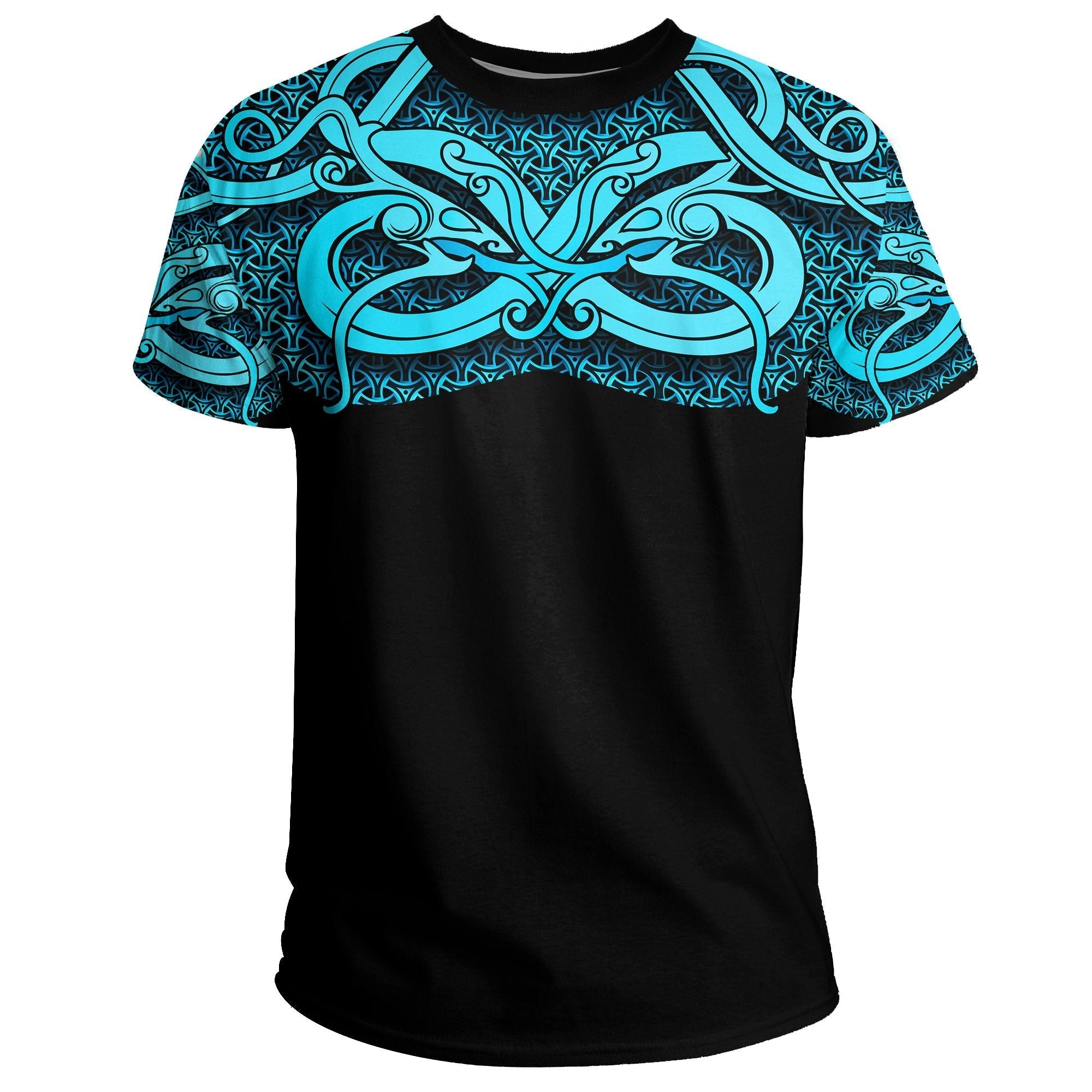 Viking T Shirt, Best Viking Tattoo Blue RLT12 - Wonder Print Shop