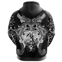 Viking Zip Hoodie - Muninn Tattoo RLT12 - Wonder Print Shop