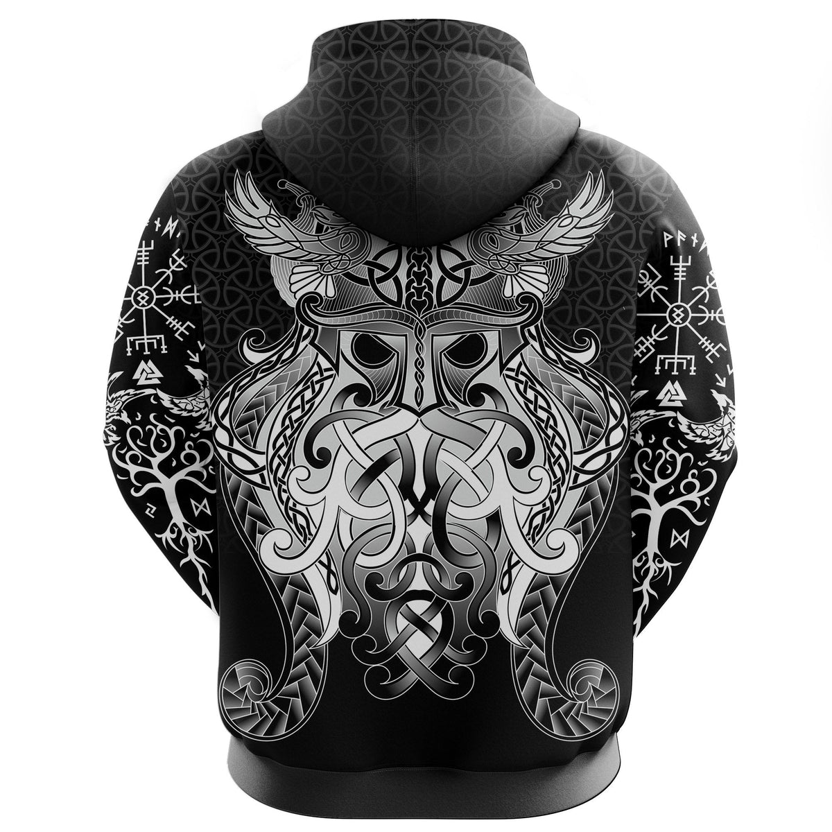 Viking Hoodie Muninn Tattoo RLT12 - Wonder Print Shop