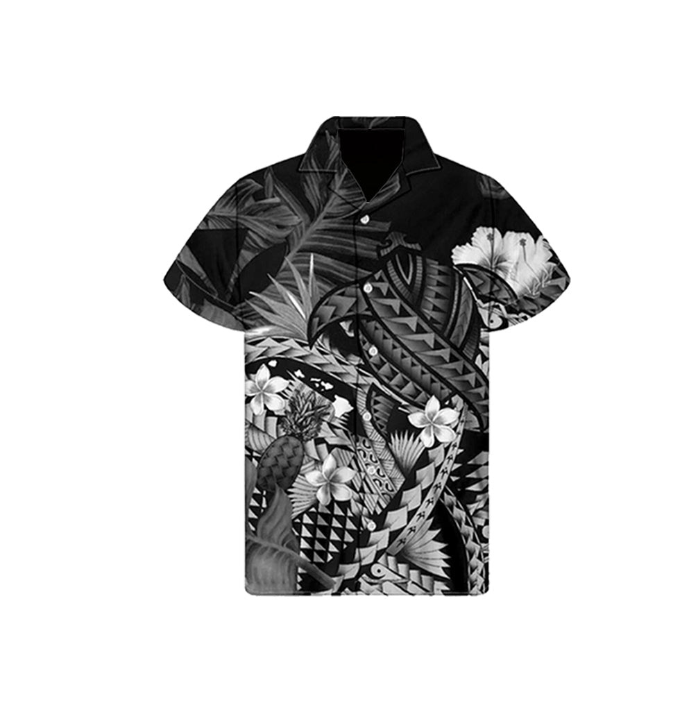 Polynesian Hawaiian With Turrtle Matching Hawaiian Shirt And Dress No.8 LT6 - Wonder Print Shop