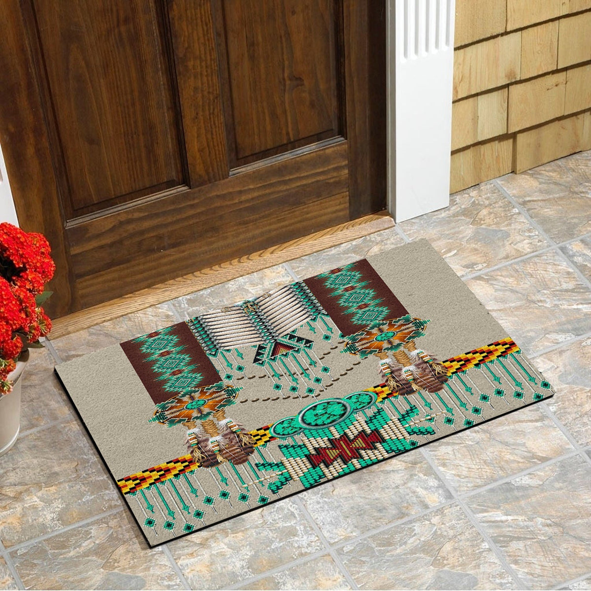 green-pattern-breastplate-native-american-doormat
