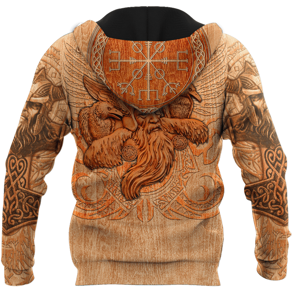 Viking Clothing Viking Odin and Ravens Hoodie RLT12 - Wonder Print Shop