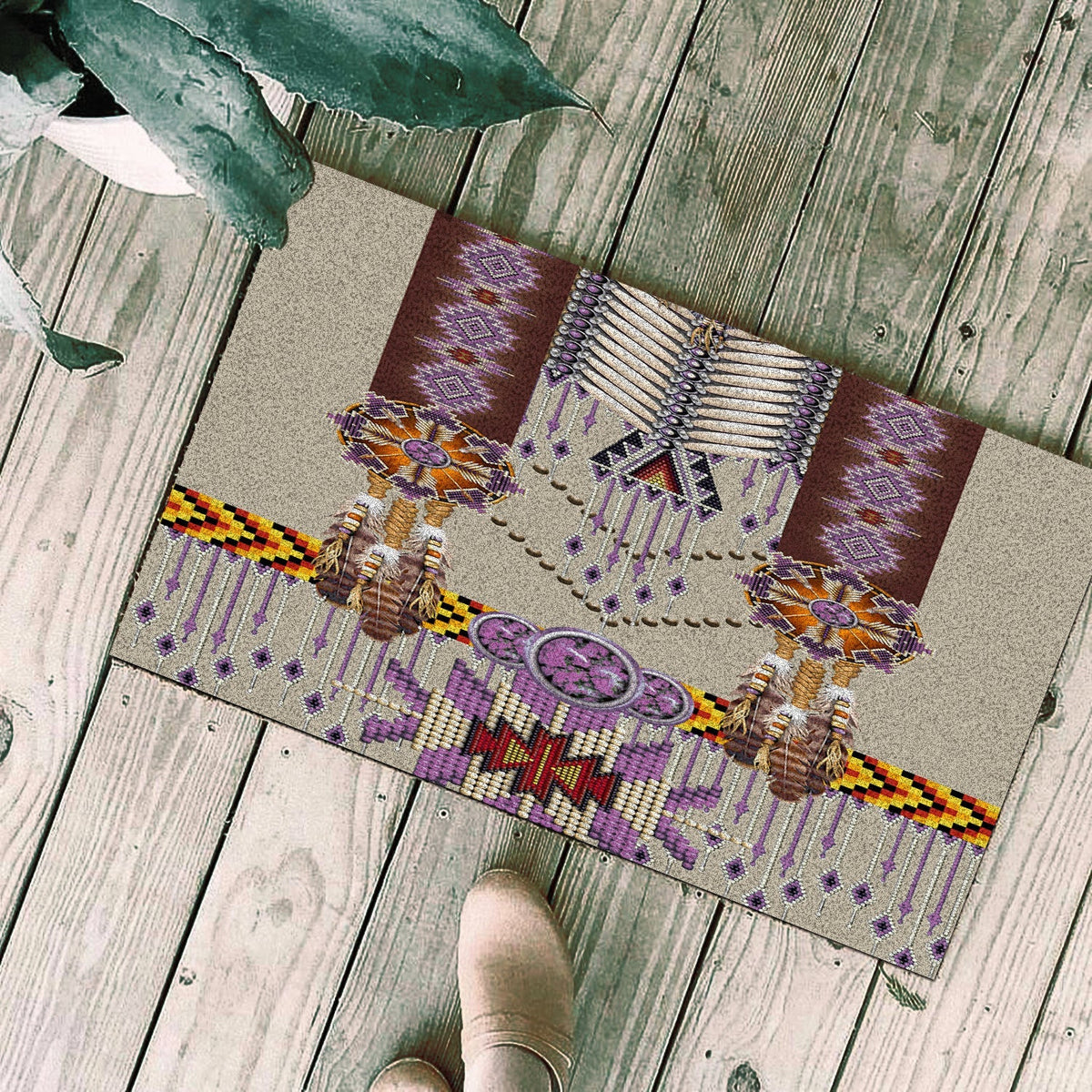 purple-pattern-breastplate-native-american-doormat