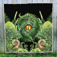 Eyes Dinosaur Quilt Seashell and Fern LT4 - Wonder Print Shop