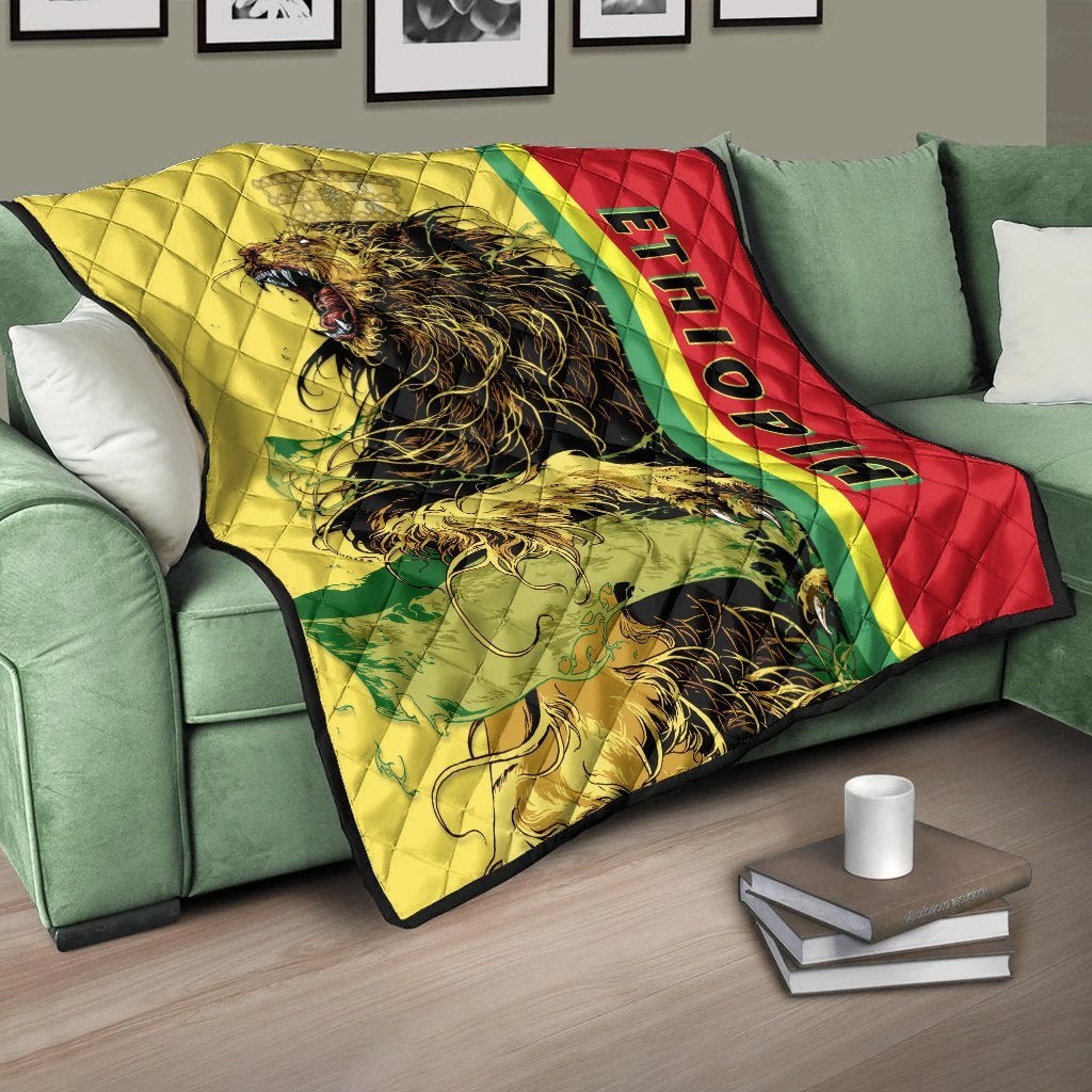 Ethiopia Premium Quilt Lion Crow LT13 - Wonder Print Shop