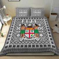 Fiji Bedding Set Pattern - Fijian Tapa Pattern Grey LT13 - Wonder Print Shop