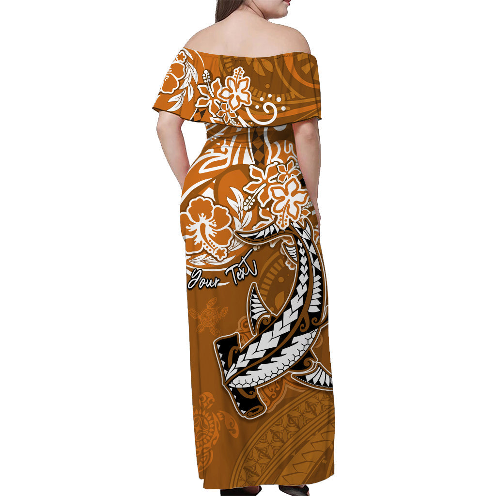 custom-personalised-hawaii-off-shoulder-long-dress-polynesiagold-sea-turtle-honu-and-hammerhead-shark