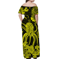 Hawaii Matching Hawaiian Shirt And Dress Polynesia Yellow Octopus LT13 - Wonder Print Shop