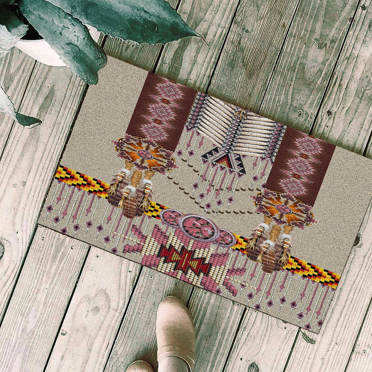 pink-pattern-breastplate-native-american-doormat