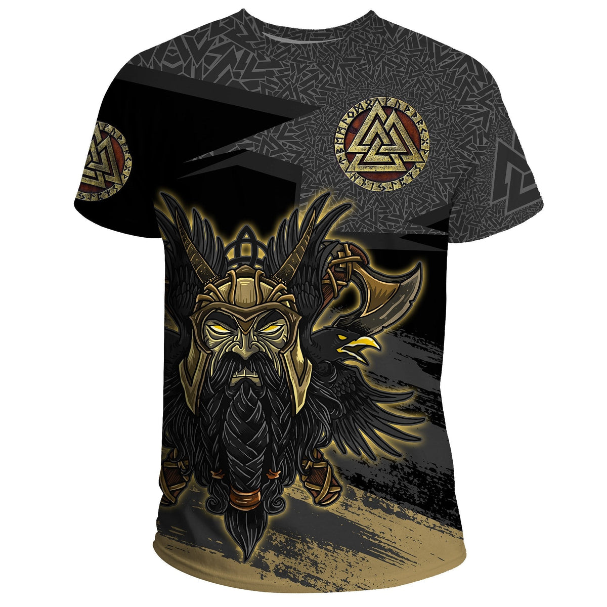 Viking Odin T Shirt Valknut, The Symbol Of Odin RLT12 - Wonder Print Shop
