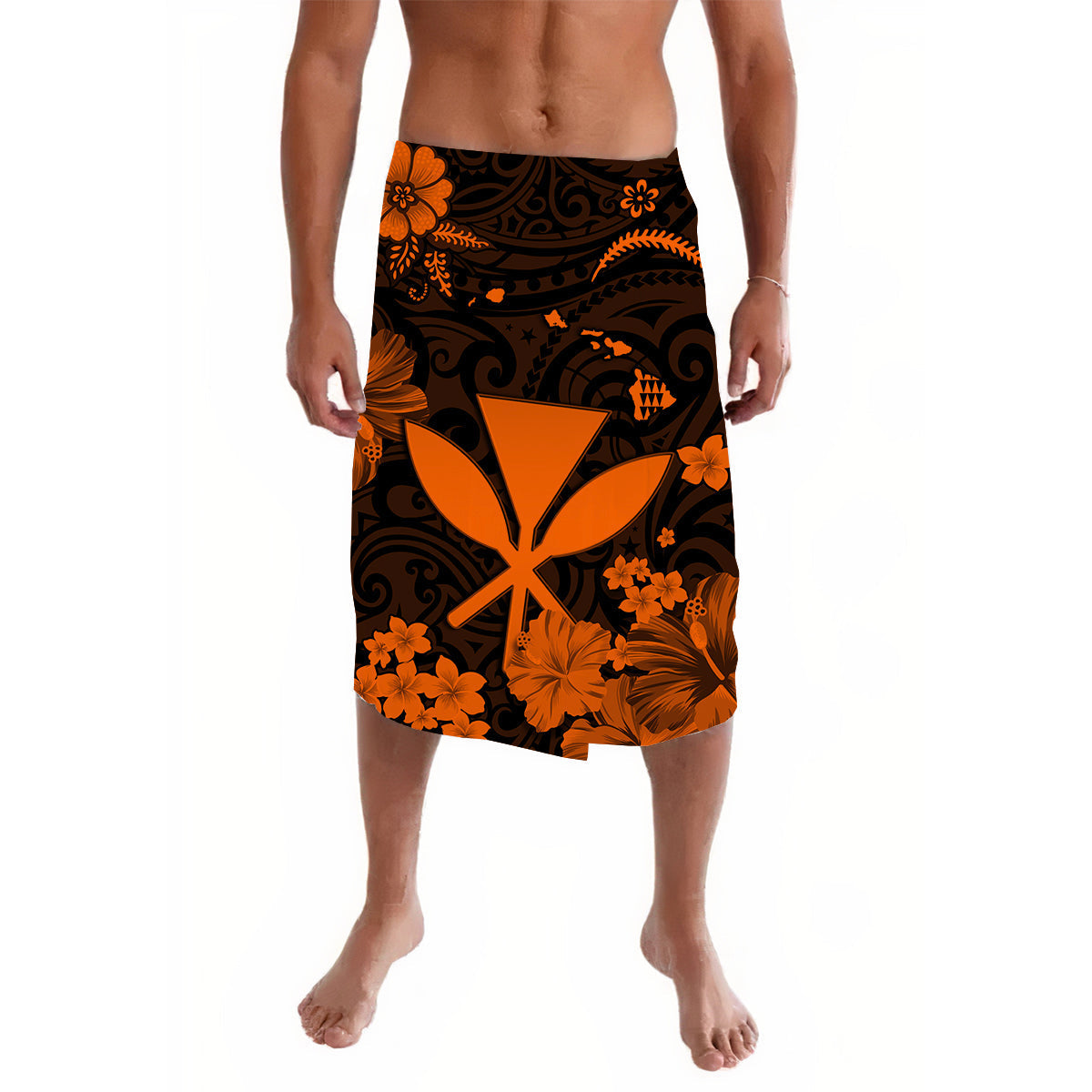 Hawaii Lavalava Polynesia Orange Kanaka Maoli LT13 - Wonder Print Shop
