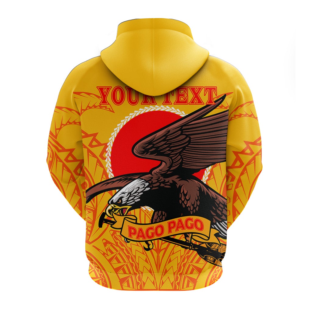 Custom American Samoa Zip Up Hoodie Aeto Pago Pago Eagle LT12 - Wonder Print Shop