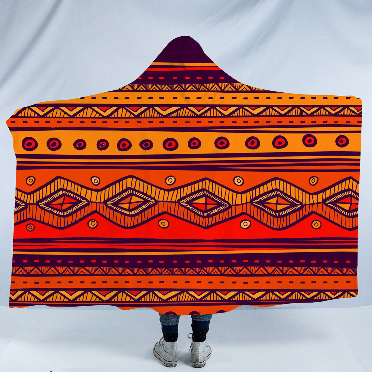 native-american-pattern-color-orange-hooded-blanket