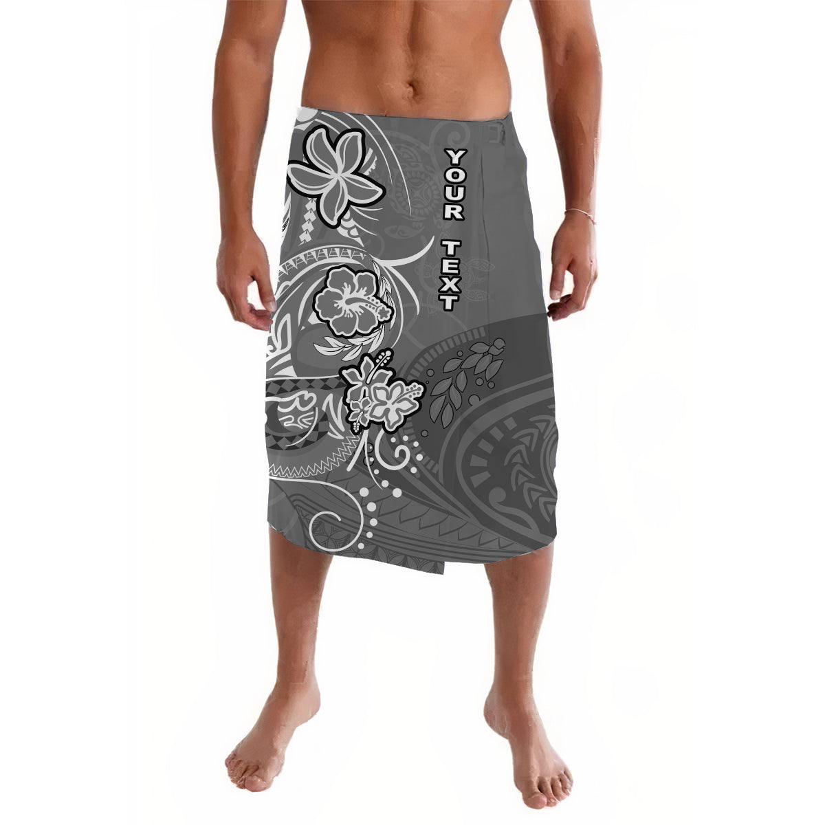 Custom Personalised Polynesian Lavalava Be Unique Gray LT13 - Wonder Print Shop
