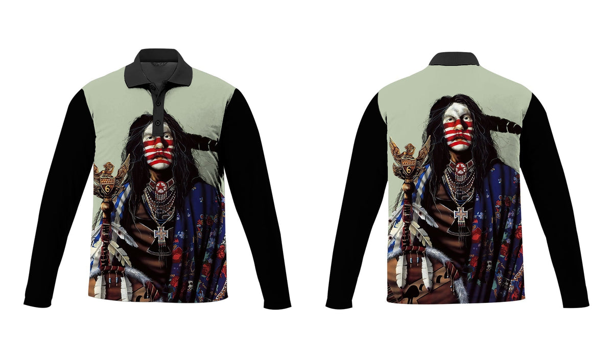 chief-native-american-polo-long-sleeve
