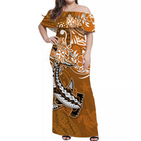 custom-personalised-hawaii-off-shoulder-long-dress-polynesiagold-sea-turtle-honu-and-hammerhead-shark