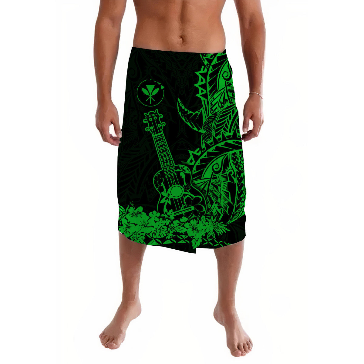 Hawaii Polynesian Lavalava Ukulele Green LT13 - Wonder Print Shop