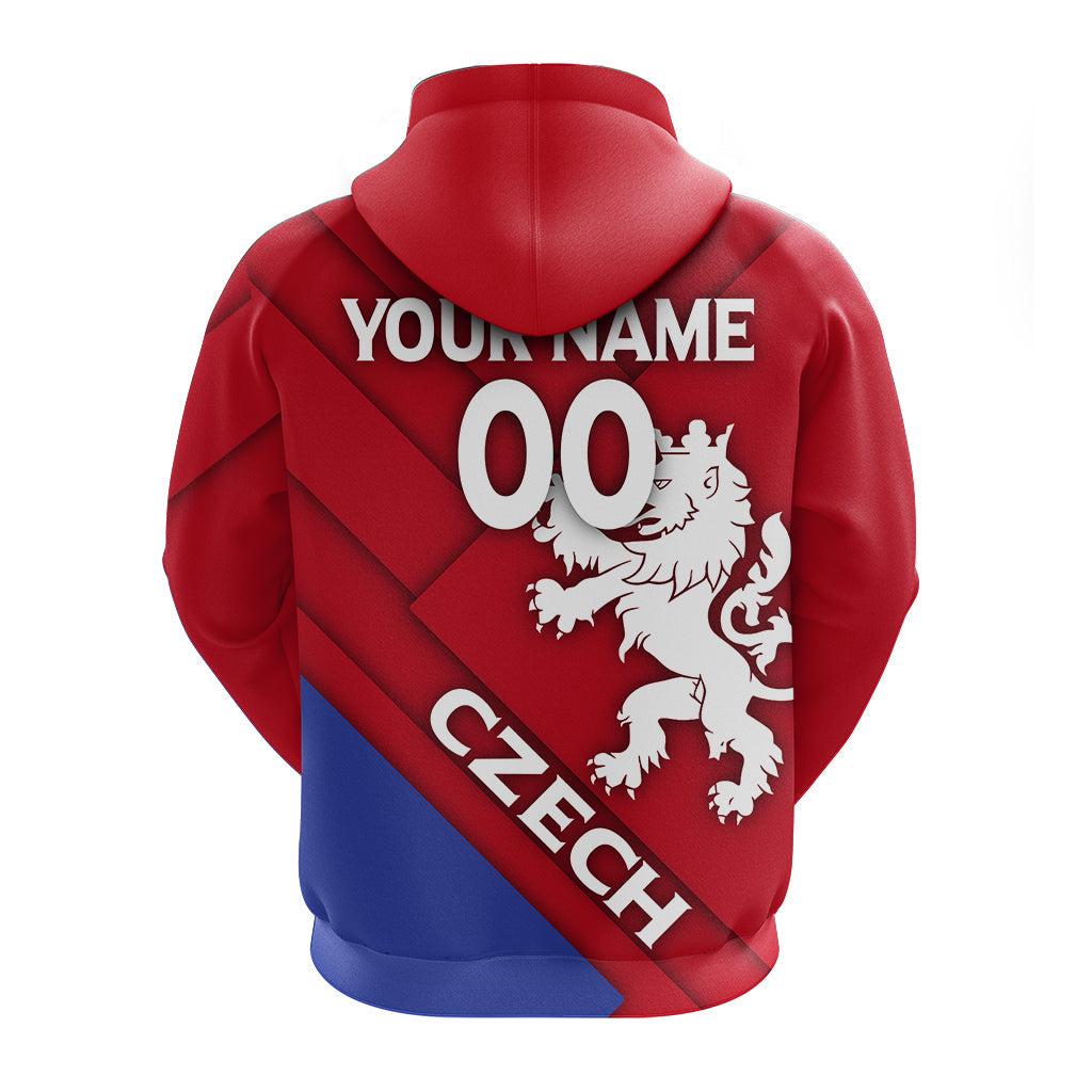 Custom Czech Republic Euro 2020 Hoodie Flag Style LT12 - Wonder Print Shop