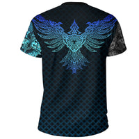 Viking T Shirt, Ravens of Midgard Blue RLT12 - Wonder Print Shop