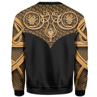 Viking Sweatshirt - Best Viking Tattoo Gold RLT12 - Wonder Print Shop