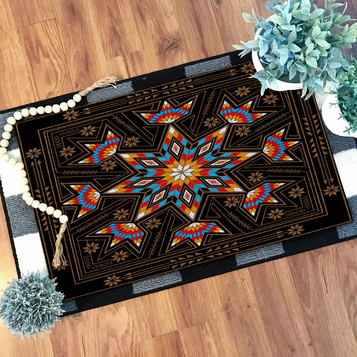 black-geometric-native-american-doormat