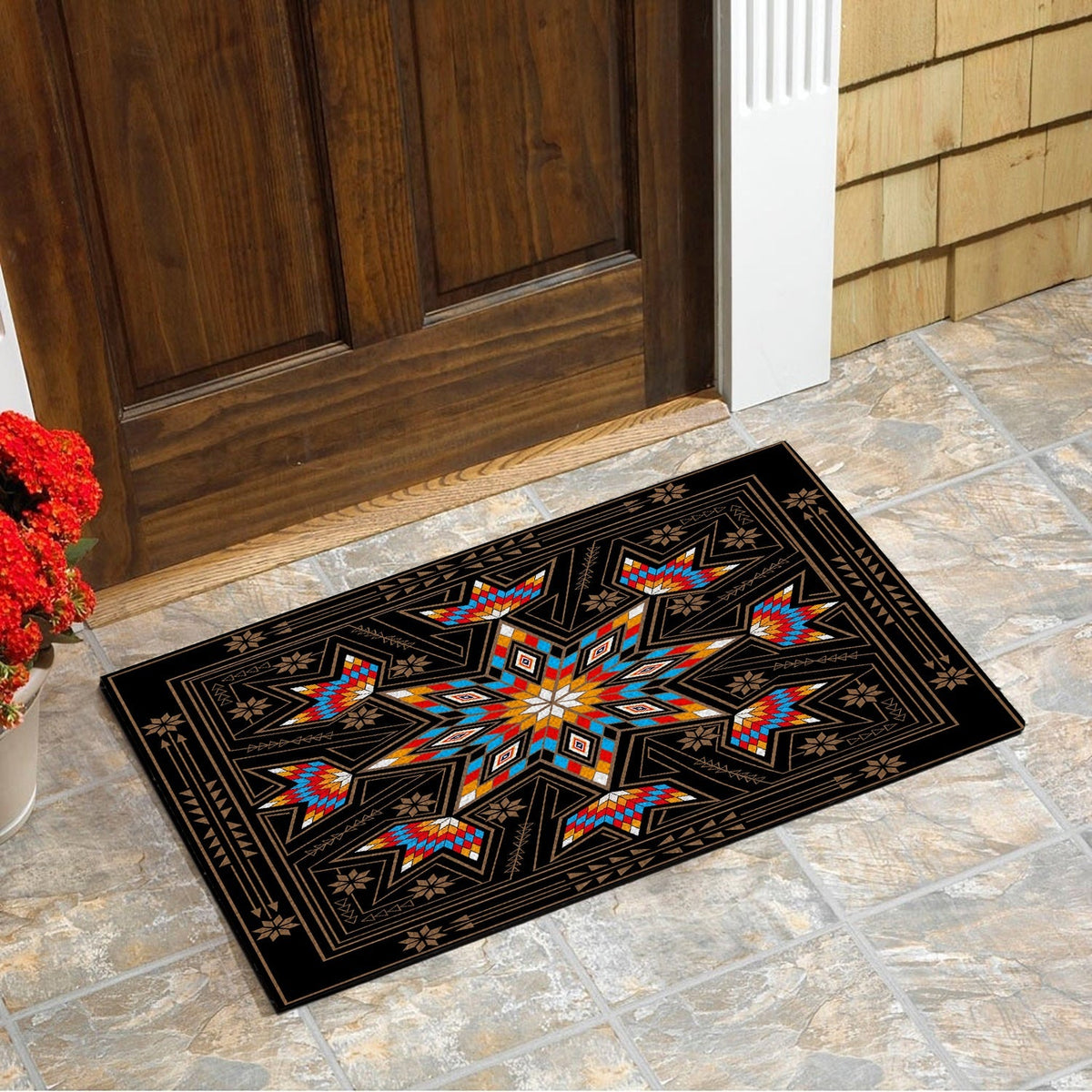 black-geometric-native-american-doormat