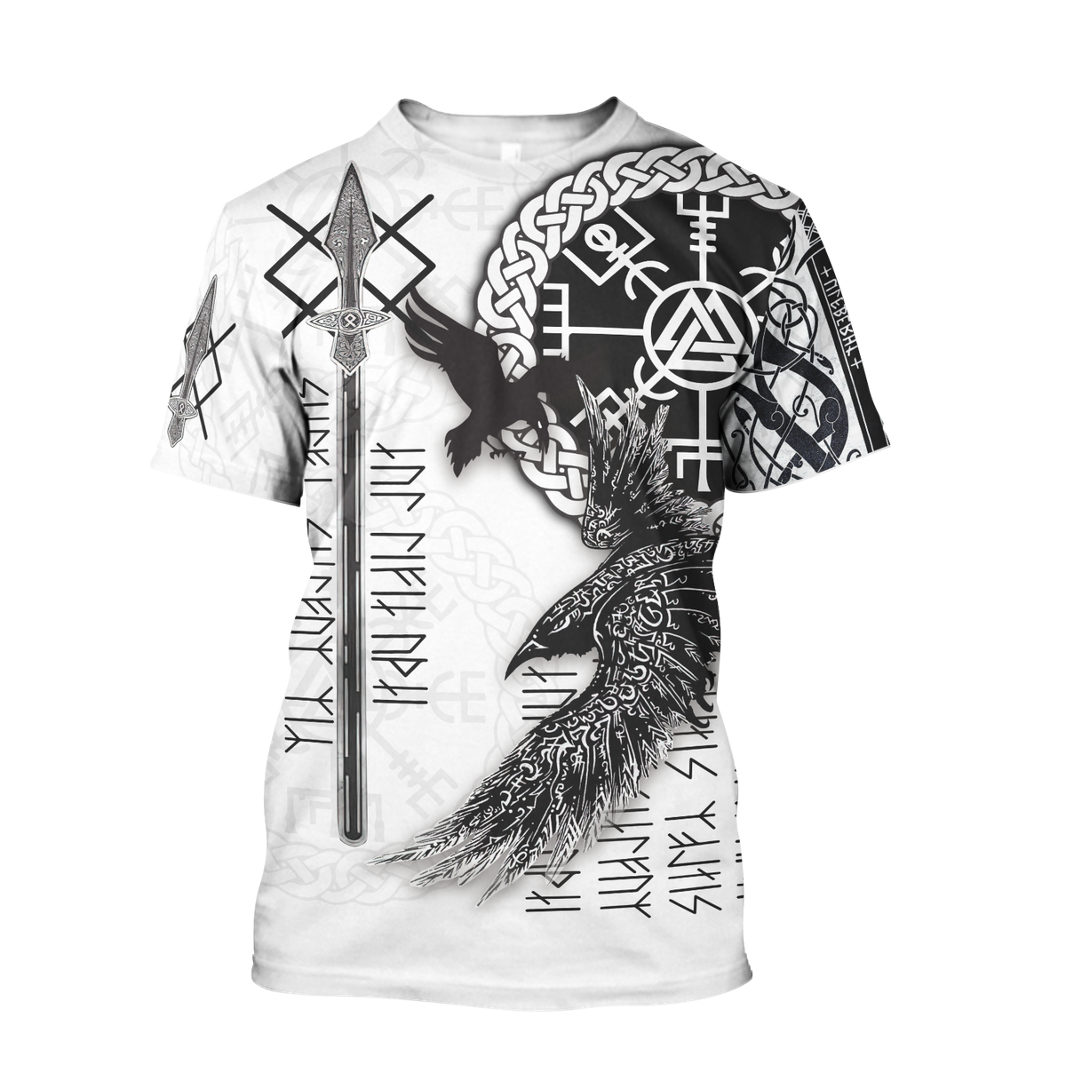 Viking Clothing Ravens Premium Viking 3D T Shirt RLT12 - Wonder Print Shop