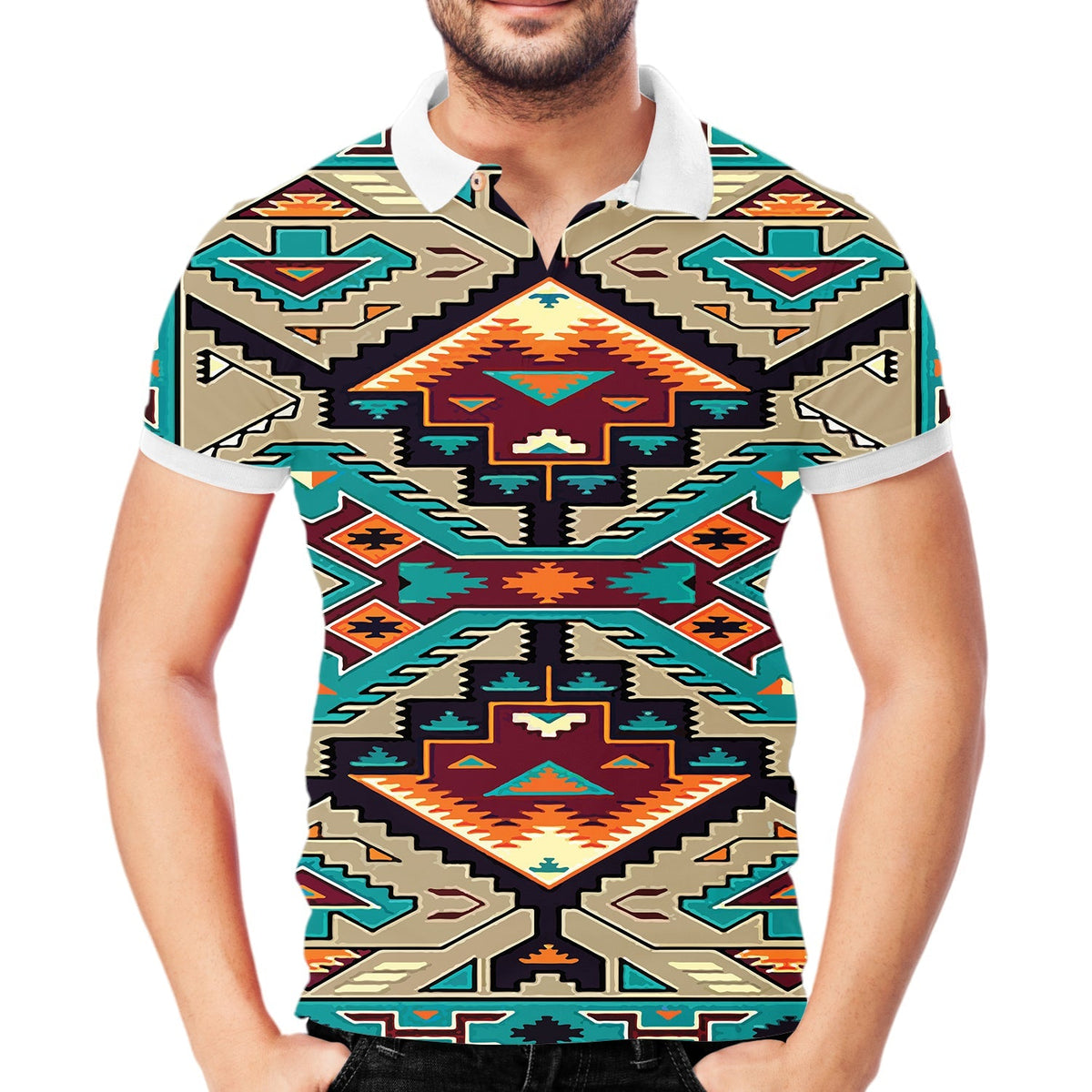 Culture Design Native American Polo T Shirt 3D LT10 - Wonder Print Shop