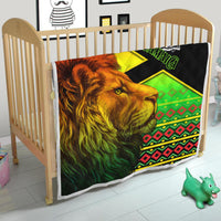 Jamaica Lion Premium Quilt Jamaican Pattern Version Reggae Colors LT13 - Wonder Print Shop