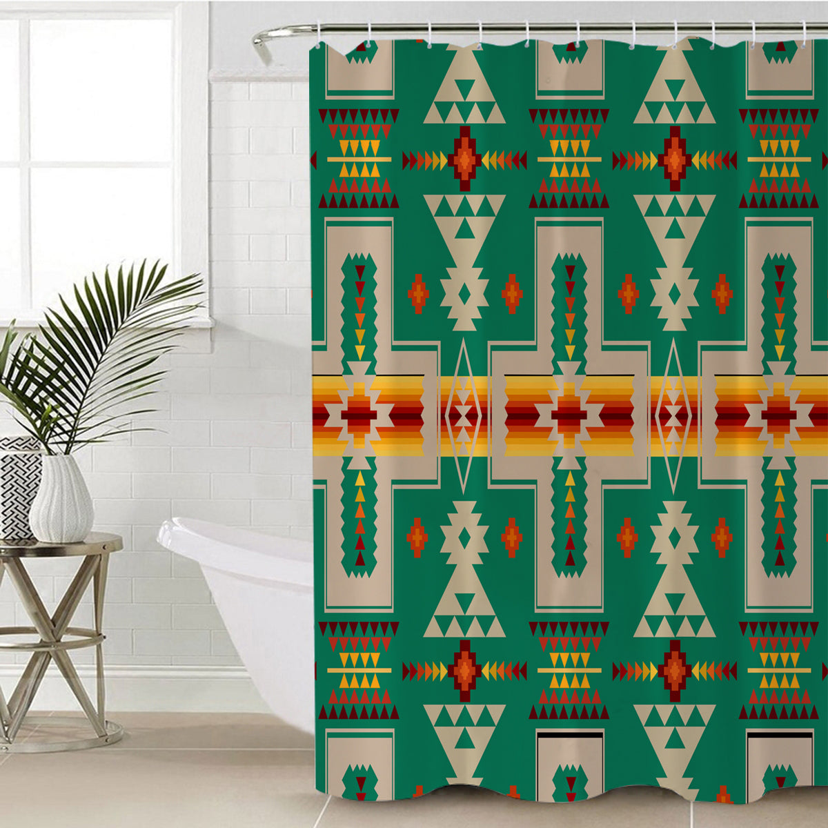 light-green-tribe-design-native-american-shower-curtain