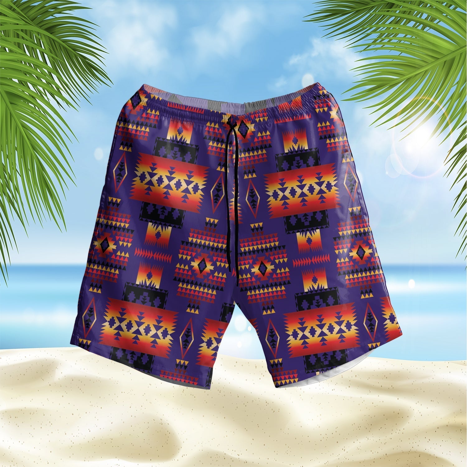purple-native-american-hawaiian-shorts