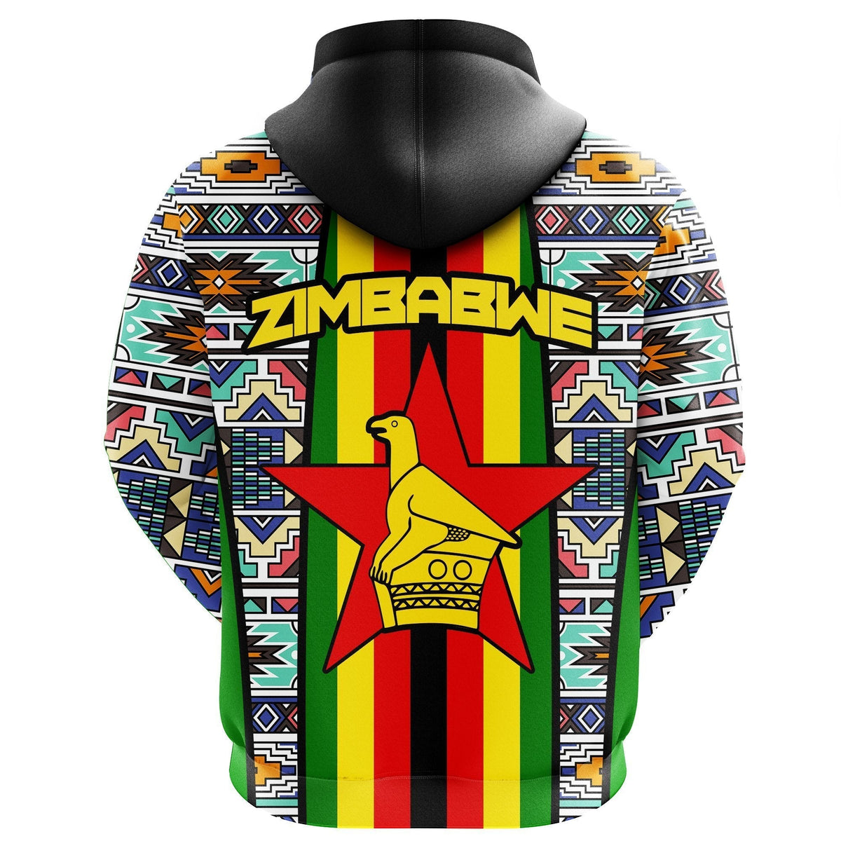 AfricanHoodie - Zimbabwe Ndebele Pullover - Wonder Print Shop