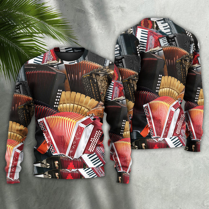 A Gentleman Is Someone Who Can Play The Accordion Ugly Christmas Sweater - Wonder Print Shop