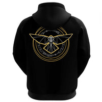 Viking Clothing Viking A Raven With Open Wings Against Sacred Sign Of Vikings Hoodie RLT12 - Wonder Print Shop