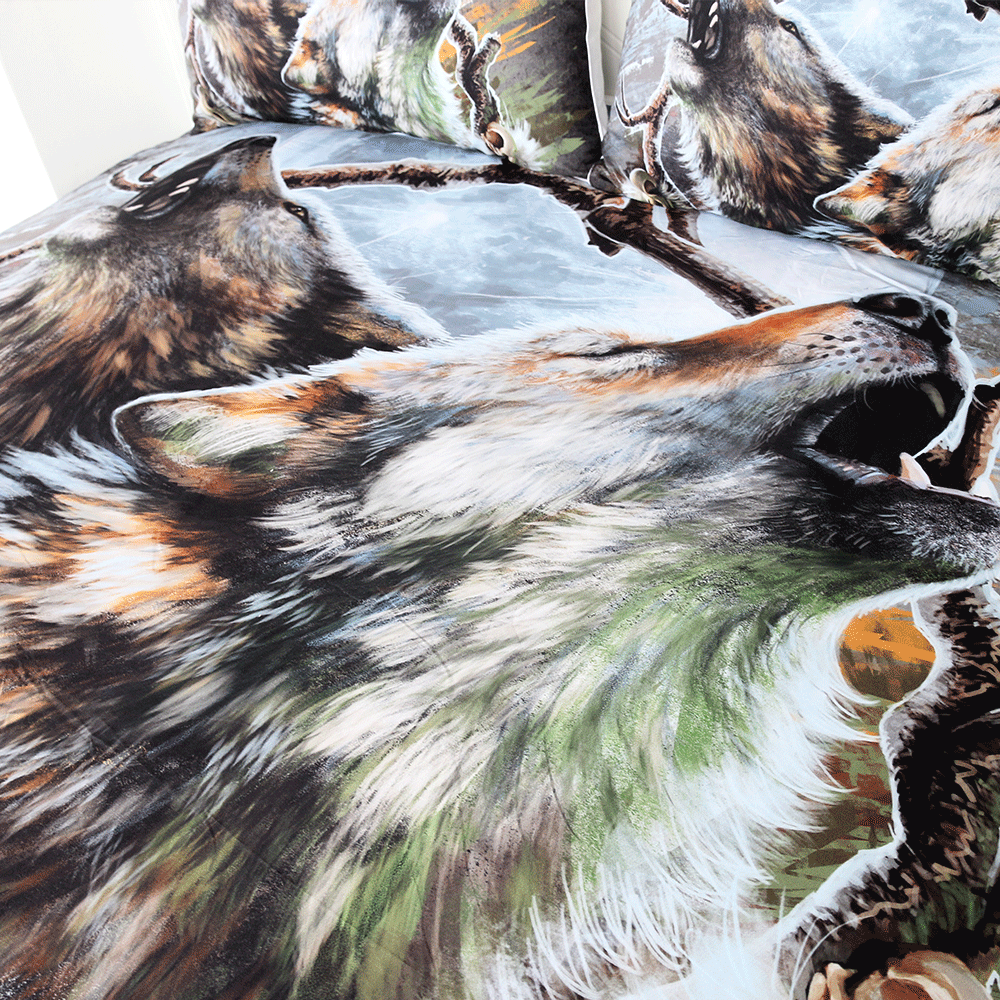 Howling Wolves Dreamcatcher Native American Bedding Set LT10 - Wonder Print Shop