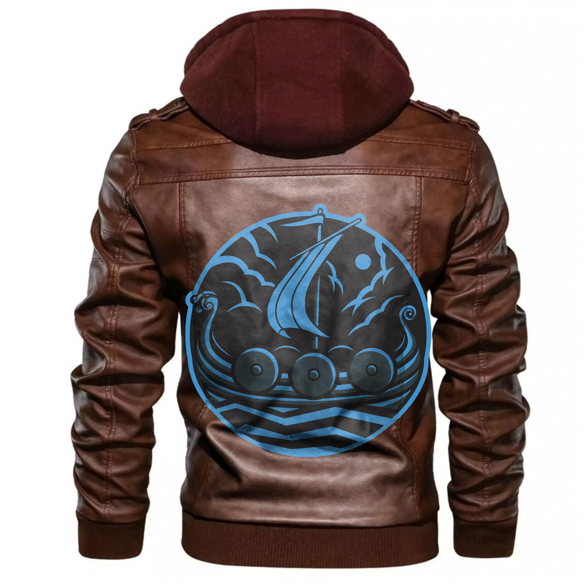 Viking Wooden Ship Leather Jacket RLT12 - Wonder Print Shop