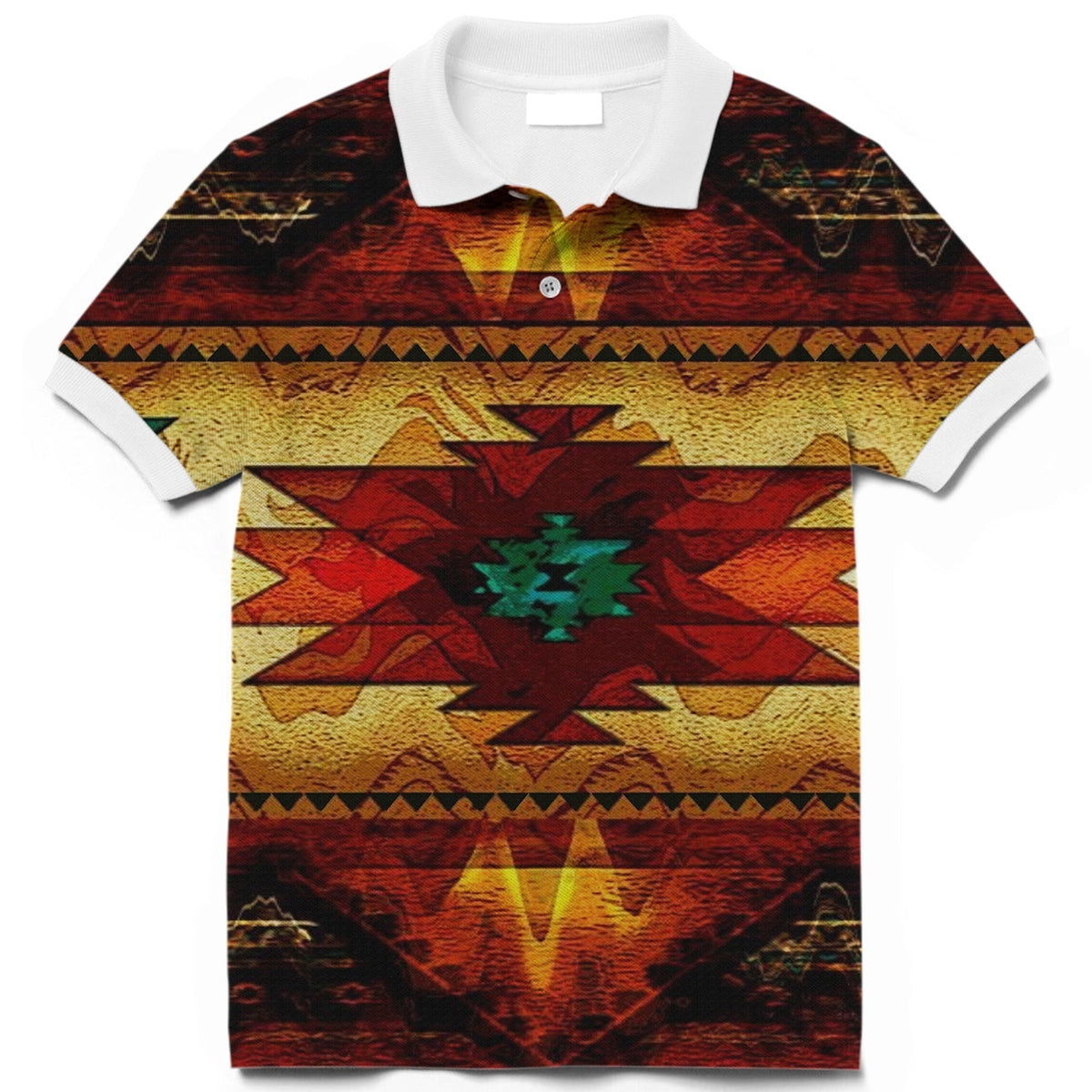 United Tribes Brown Design Native American Polo T Shirt 3D LT10 - Wonder Print Shop