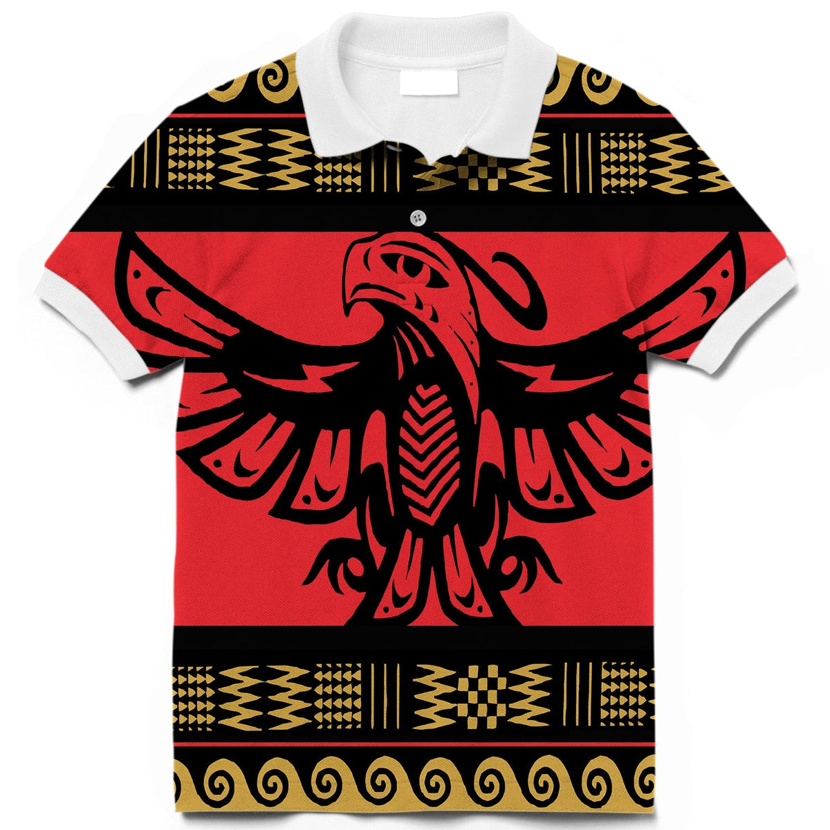 Red Phoenix Native American Polo T Shirt 3D LT10 - Wonder Print Shop