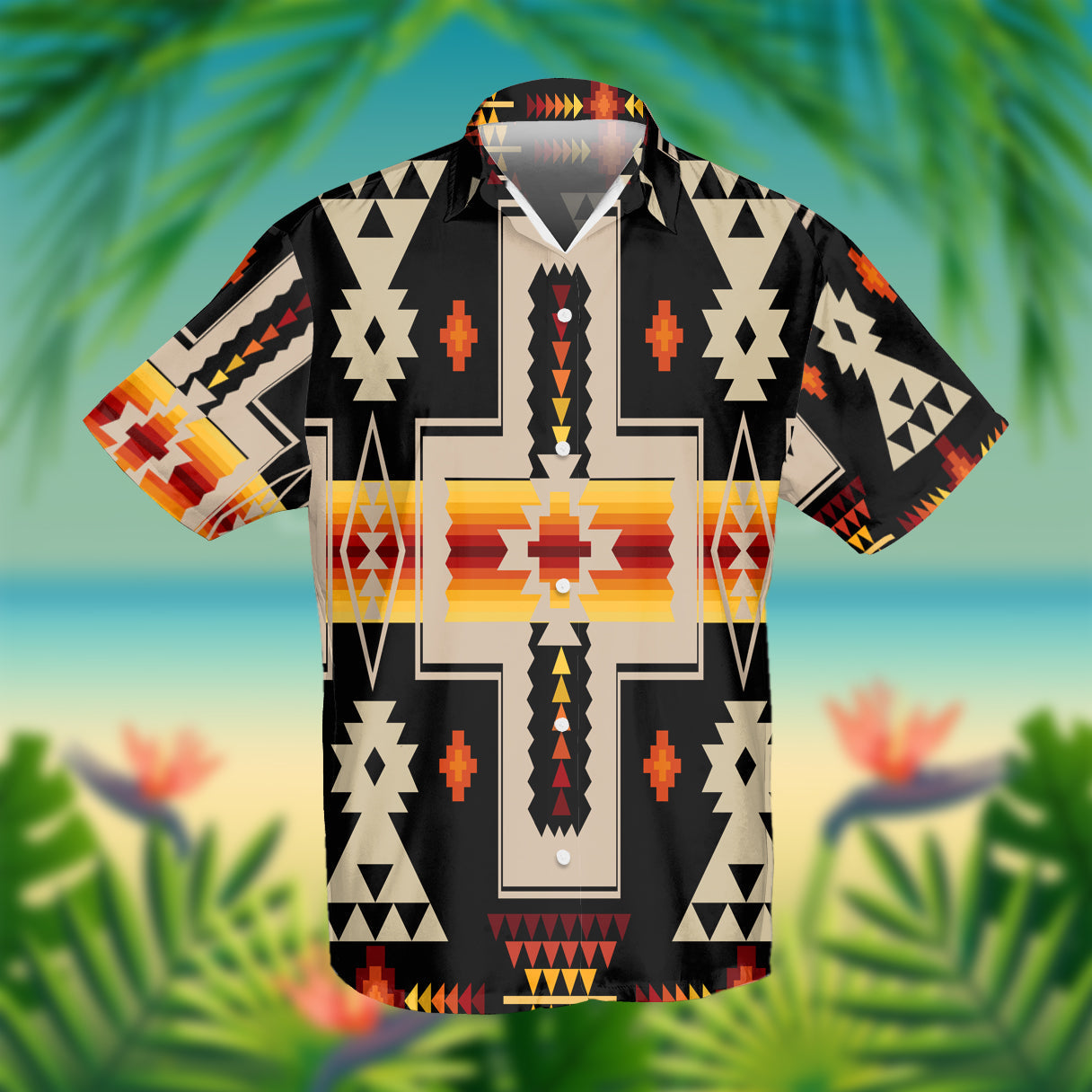 Black Tribe Design Native American Hawaiian Shirt 3D LT10 - Wonder Print Shop