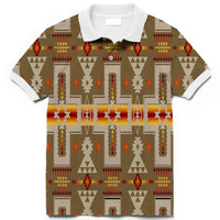 Light Brown Tribe Design Native American Polo T Shirt 3D LT10 - Wonder Print Shop